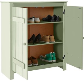 Светлозелено шкафче от масивен бор 100x110 cm Bertram – Støraa