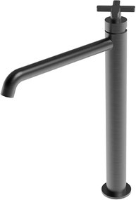 Умивалник висока батерия с вентил Εlle Cross La Torre-Черен brushed