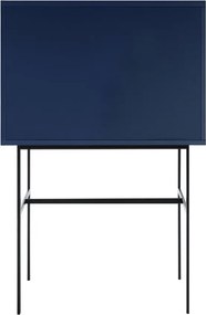 Тъмносиня витрина с плъзгащи се врати 70x109x40 cm Lekko – noo.ma