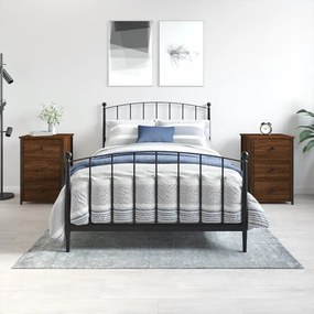 Sonata H Нощни шкафчета 2 бр кафяв дъб 40x36x60 см инженерно дърво