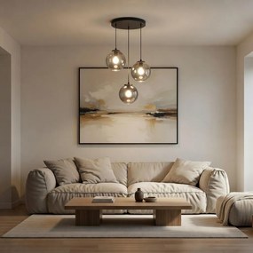 Пендел СИТИ, черен/сив, 3xE27