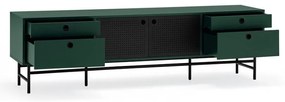 Черно-зелена маса за телевизор Punto - Teulat