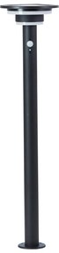 Brilliant - LED соларна лампа с сензор GARVINA LED/3W/3,7V 85 см IP44 черна