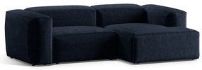 Тъмносин ъглов диван от рипсено кадифе (десен ъгъл) Bergano – Cosmopolitan Design