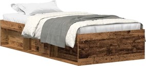 3328825 vidaXL Рамка за легло без матрак старо дърво 90x190см инженерно дърво