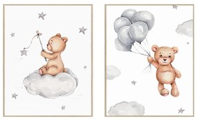 Детски картини в комплект 2 бр. 30x40 cm Teddy Bears – knor