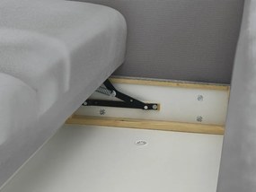 Сив сгъваем/с място за съхранение диван 265 cm Ezechiel – Bobochic Paris