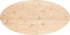 Плот за маса, 90x45x2,5 см, бор масив, овален