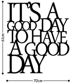 Черна декорация за стена Добър ден - Wallity
