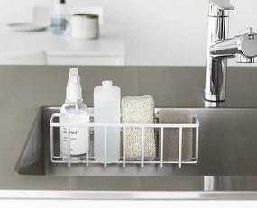 Бяла метална стойка за перилни препарати без пробиване Film Hook – YAMAZAKI
