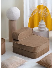 Кафяв детски стол от рипсено кадифе Flip – Wigiwama