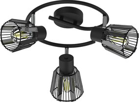 Спот PONTEO, черен, 3хE27