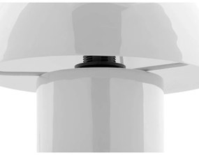 Бяла настолна лампа с метален абажур (височина 20 cm) Fat Mushroom – Leitmotiv