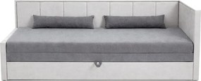 Сив шенилов разтегателен диван с място за съхранение 214 cm Fulgeo – ELTAP