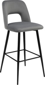 Бар стол Pawel-Сив (4) парчета