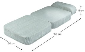 Детски стол от рипсено кадифе в цвят мента Flip – Wigiwama