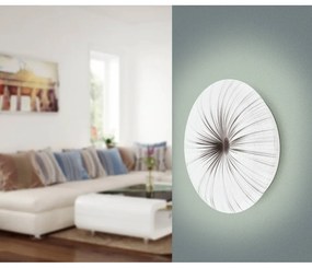 Бяло и сребристо LED осветително тяло за таван NIEVES – EGLO