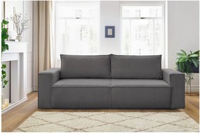 Тъмносив диван от велур 245 cm Nihad - Bobochic Paris