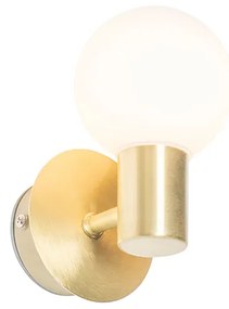 Модерна стенна лампа златиста IP44 - Cederic Up