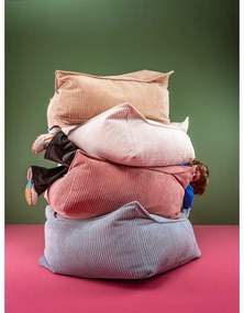 Розов детски пуф от рипсено кадифе Square – Wigiwama