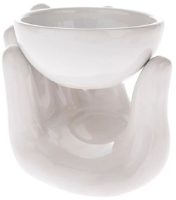 Бяла керамична ароматерапевтична лампа Posture - Dakls