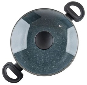 Тенджера Luigi Ferrero Prima FR-2644, 26x12 см, 5.8 л, Незалепващо покритие, Стъклен капак с отвор за пара, Индукция, Тъмносин