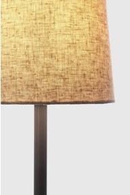 Черна/бежова метална настолна лампа с текстилен абажур (височина 60 cm) Assam – Bizzotto