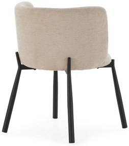 Бежови тапицирани трапезни столове в комплект 2 бр. Ginny – MOME