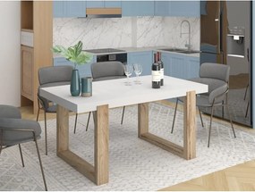 Бяла трапезна маса 90x160 cm Solid – Støraa