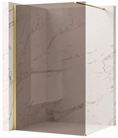Параван за душ Rea Flexi Brown / Brush Gold 130