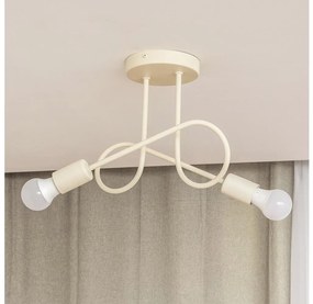 Плафониера OXFORD 2xE27/15W/230V кремава