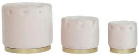 Cтепенки DKD Home Decor Розов Златен Дървен MDF Кадифе 60 x 60 x 54 cm (3 броя)