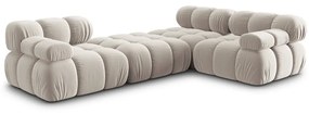 Бежов кадифен модулен ъглов диван (променлив) Bellis – Micadoni