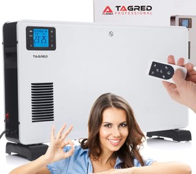 Електрически конвектор 2300 W, турбо вентилатор, дистанционно управление, LCD таймер, бял цвят TA942