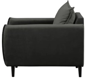 Тъмносиво кадифено кресло Juli – Ropez