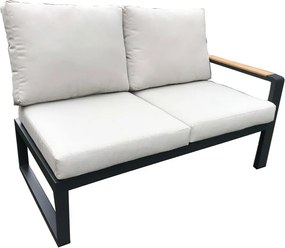 Сив алуминиев градински комплект за отдих за 5 души Rotterdam – Rojaplast