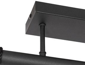 Индустриална висяща лампа черна 3-светлина - Flor