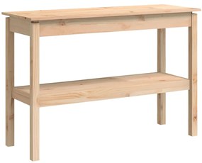 814299 vidaXL Конзолна маса, 110x40x75 см, борово дърво масив