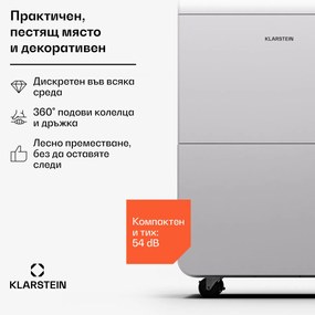 Klarstein DryFy Grand Smart 55, изсушител, WiFi, компресия, 55литра/24часа, 40-50 м²