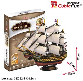 Cubic Fun - Пъзел 3D Кораб HMS Victory 189ч.