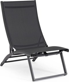 Антрацитен градински шезлонг метален Taylor – Bizzotto