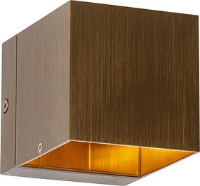 Интелигентна стенна лампа тъмно бронз 8 см с Wifi G9 - Transfer