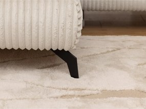 Кремав ъглов диван от рипсено кадифе (ляв ъгъл L форма) Marbeya – Ropez