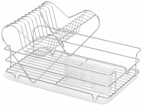 СУШИЛНИК ЗА СЪДОВЕ TEKNO TEL KB-011 , хром , прозрачна тавичка