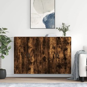3195632 vidaXL Стенни шкафове, 2 бр, опушен дъб, 69,5x34x90 см
