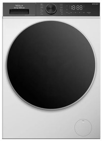 Пералня с предно зареждане Tesla WF81480T, 1900W, 8 кг, 1400об/мин, Инверторен мотор, Клас А, 14 програми, Бял/черен