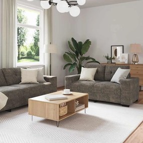 3324720 vidaXL Диван 2 pcs Тъмносив 221 x 78 x 80 см. Изкуствена кожа