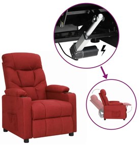 3093460 vidaXL Изправящ стол, виненочервен, текстил