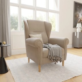 Светлокафяво кресло крило Swan – Ropez