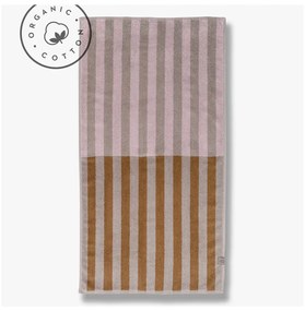 Кафяво-бежова кърпа за баня от органичен памук 70x133 cm Disorder - Mette Ditmer Denmark